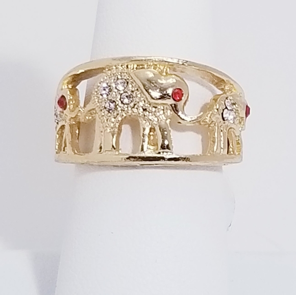 Elephant Ring. 14K Gold Plated. New - Picture 3 of 10